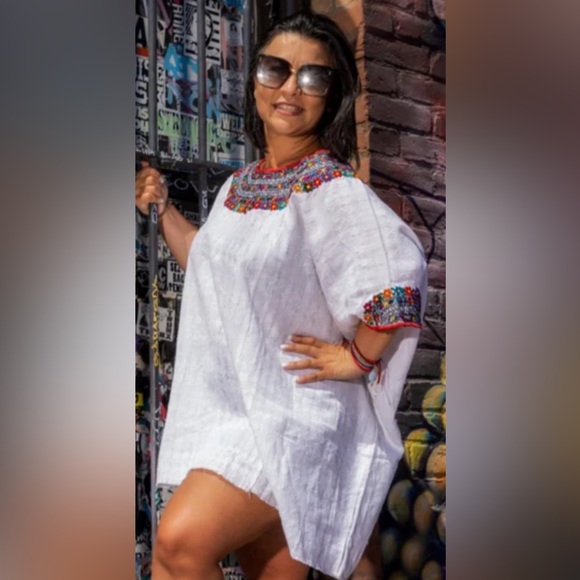 Huipil Tops - 🍎Hand made Woven HUIPIL de Cobanb Guatamala Blouse🌸 One size fits all.